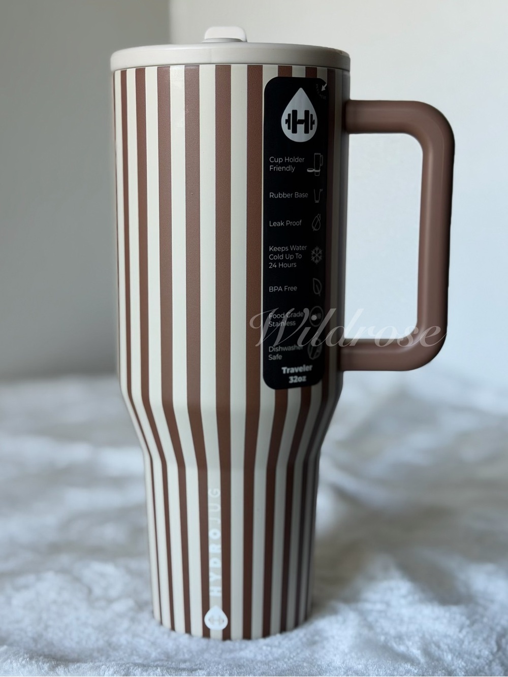 HydroJug DAILY PRACTICE BROWN STRIPES 32 OZ Traveler limited edition